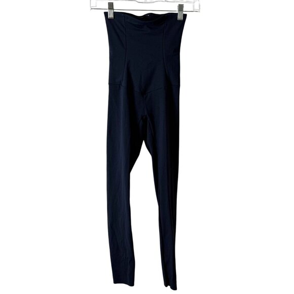 Leonisa Extra High-Waisted Leggings Shapewear Navy Blue Womens Size S - Picture 1 of 6